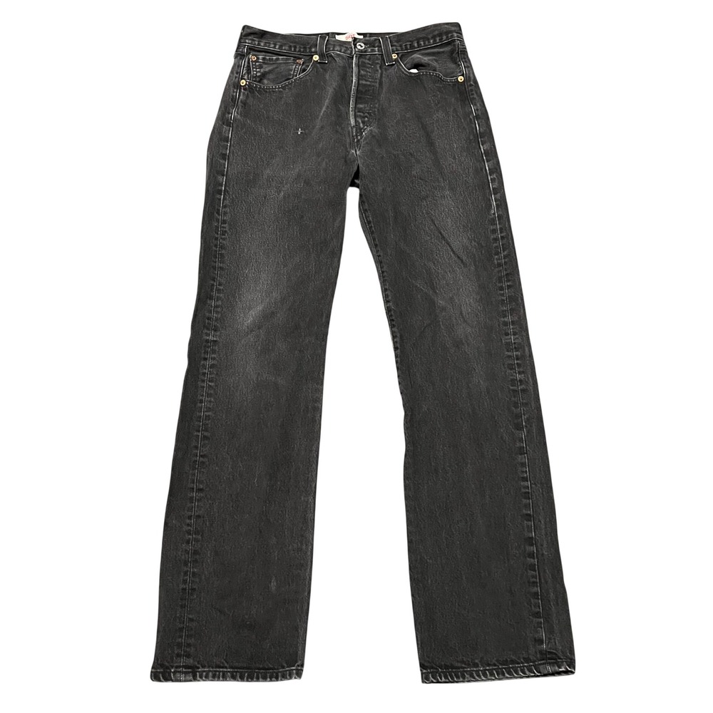 Vintage Levi's 501 Straight Leg Jeans Mens 32x34 Black Button Fly Mexico